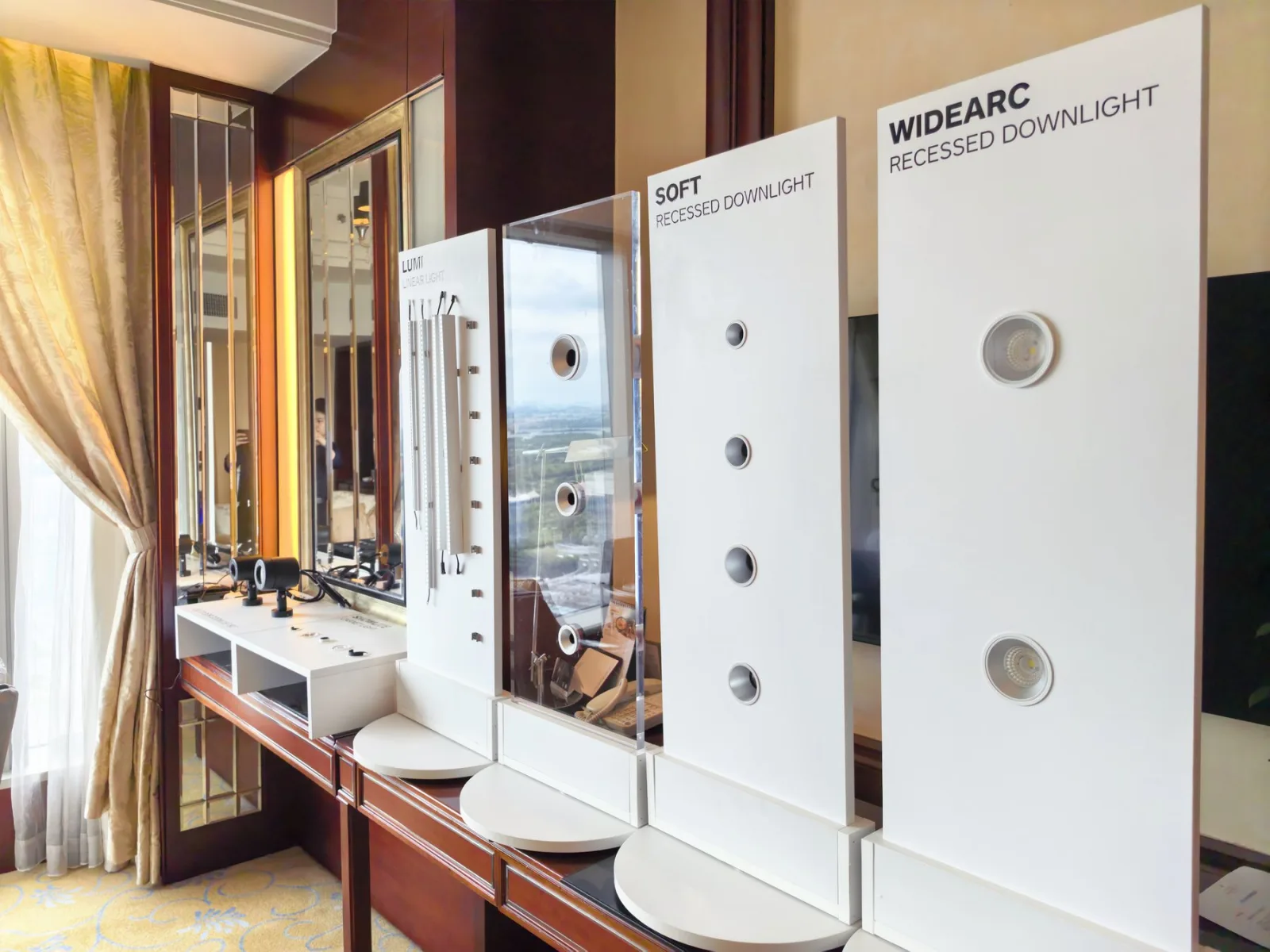 Artdon private lighting showcase in an executive suite at Shangri-La Guangzhou during GILE 2026