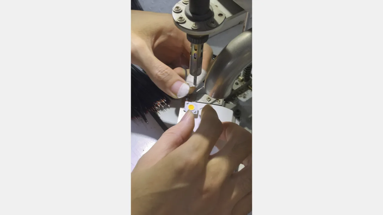 LED chip placement before machine soldering