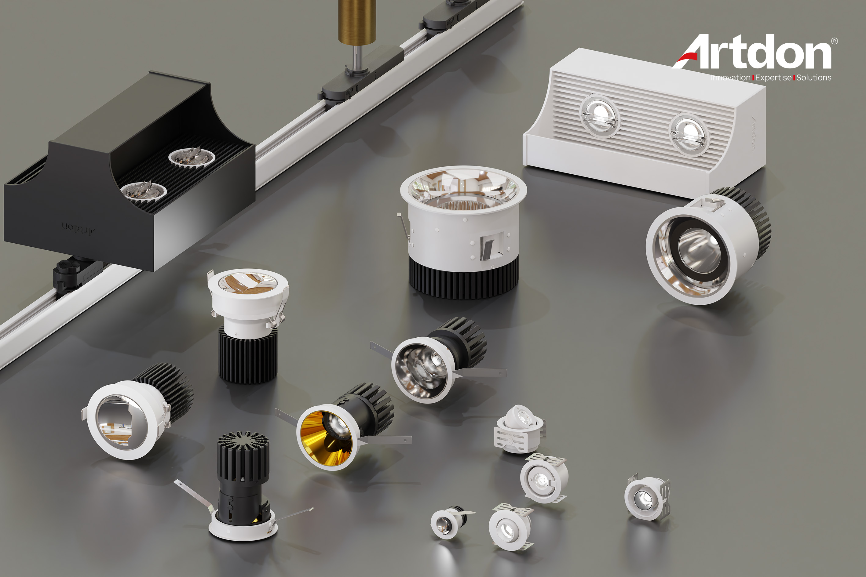 Artdon architectural lighting video library featuring track lights, recessed downlights, magnetic lighting systems and commercial lighting products
