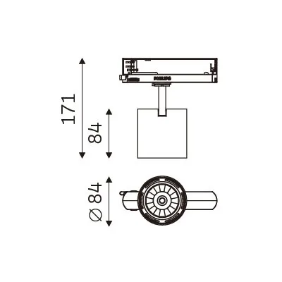 HIGH LUMEN PRO 84 dimension drawing