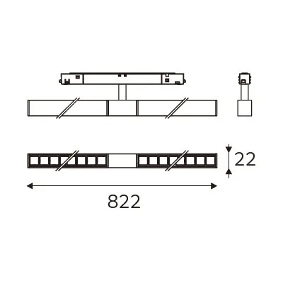 MAGENTRA 822 dimension drawing