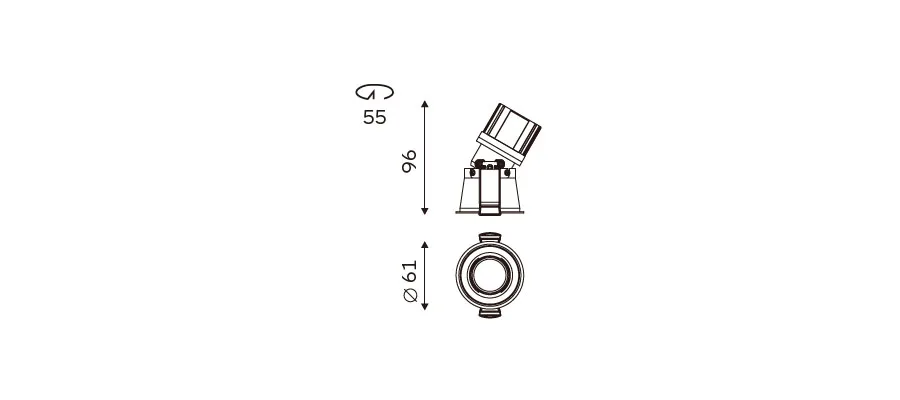SOFT 55 IP65 dimension drawing