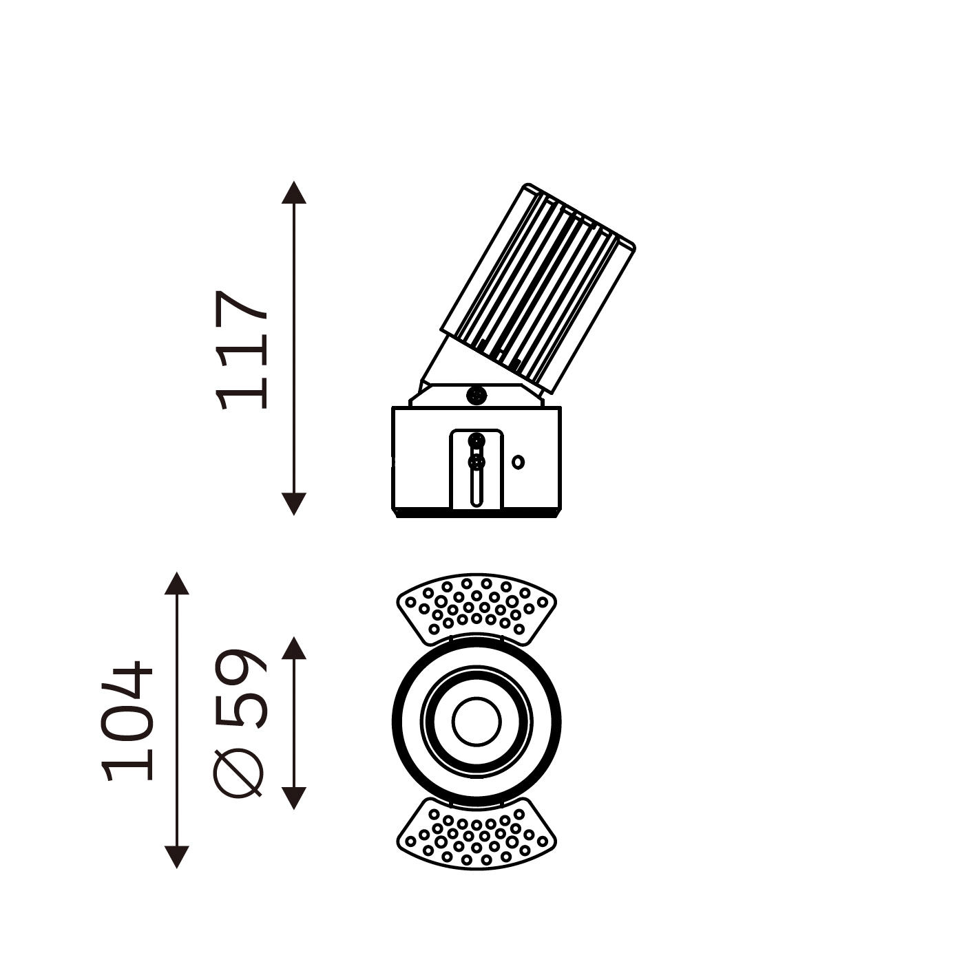 LITE PRO 60 dimension drawing