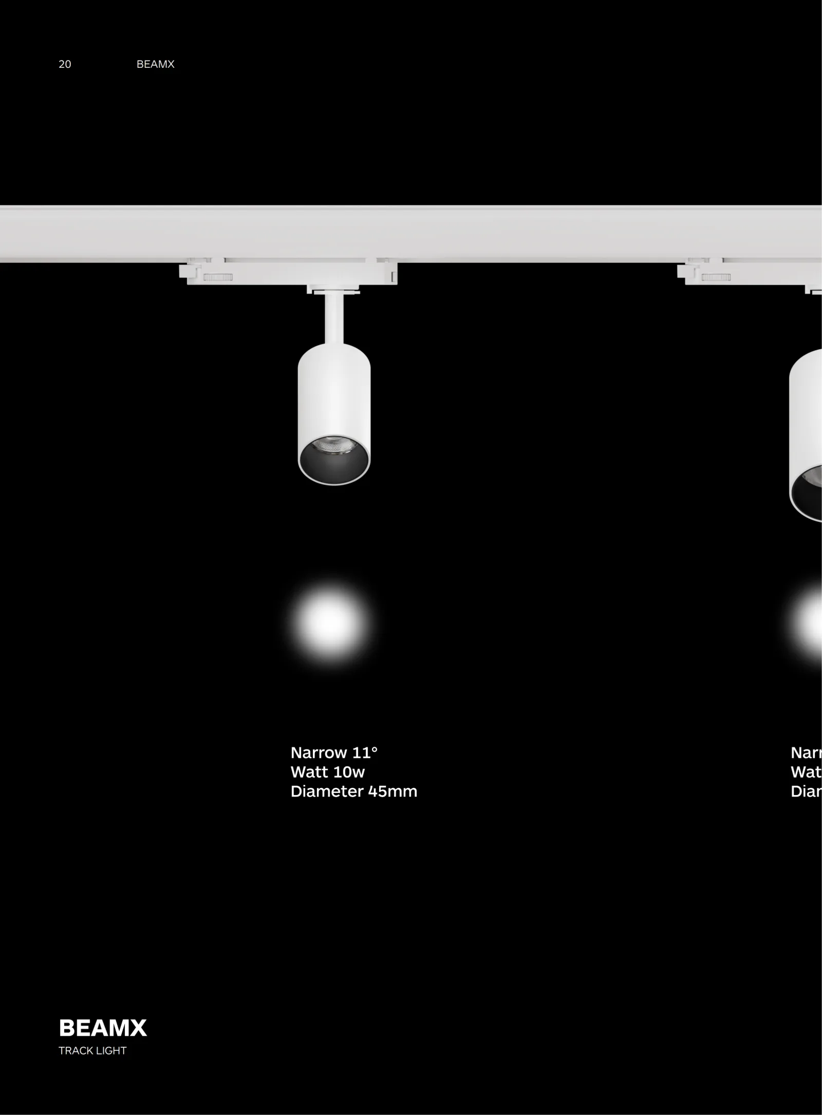 BEAMX precision accent track lighting catalogue cover for jewellery, museums, galleries and luxury display lighting.