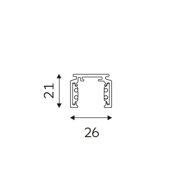 LOW VOLTAGE TRACK (Ultra-Thin Celing Mounted) dimension drawing