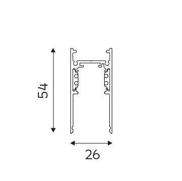 LOW VOLTAGE TRACK (Ceiling Mounted and Pendant) dimension drawing