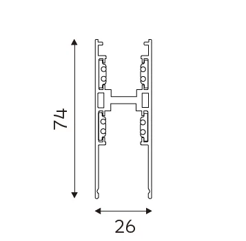 LOW VOLTAGE TRACK (Pendant) dimension drawing