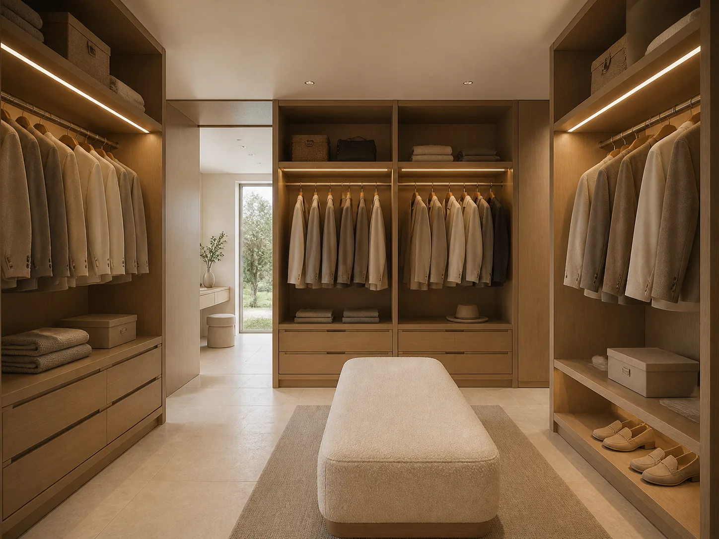Walk-in Wardrobe Lighting Project Concept wide view