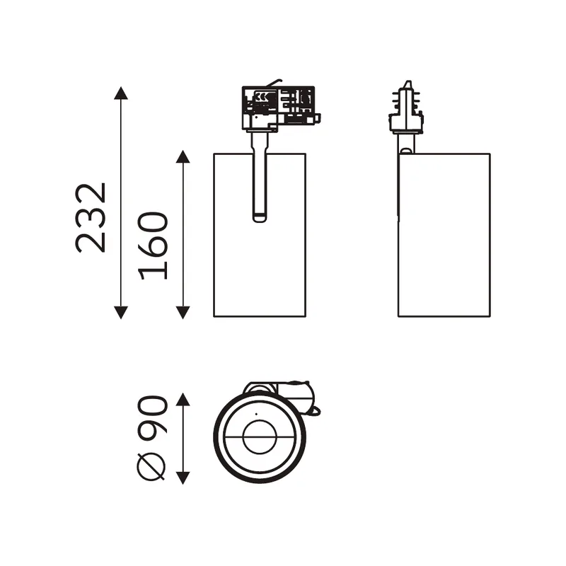 SPECTRUM 32.09017 dimensioned technical drawing