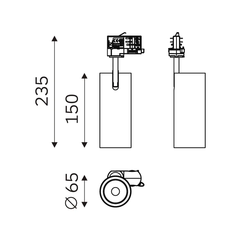 MODU 32.06533 dimensioned technical drawing