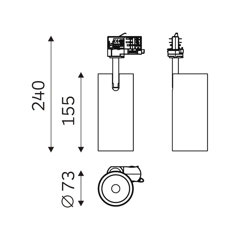 MODU 32.07332 dimensioned technical drawing