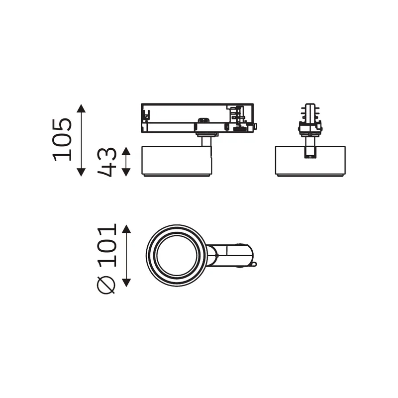 LUNO 32.10112 dimensioned technical drawing