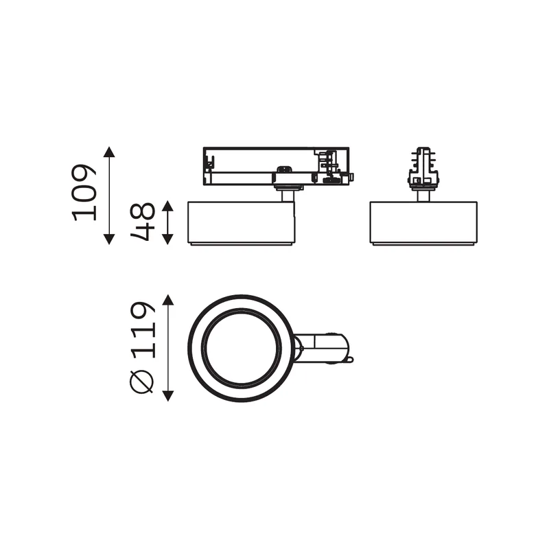 LUNO 32.11911 dimensioned technical drawing