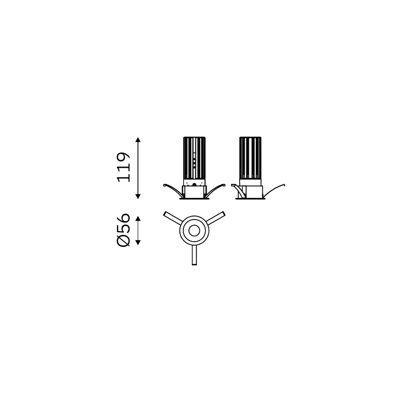 MOVA TRIM 51.05017 dimensioned technical drawing