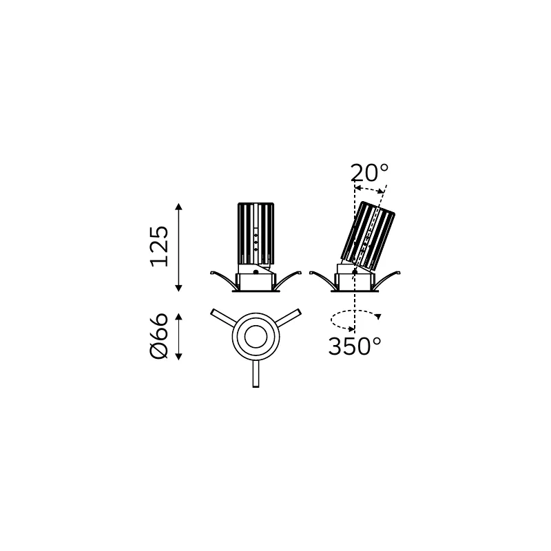 MOVA TRIM 52.06020 dimensioned technical drawing