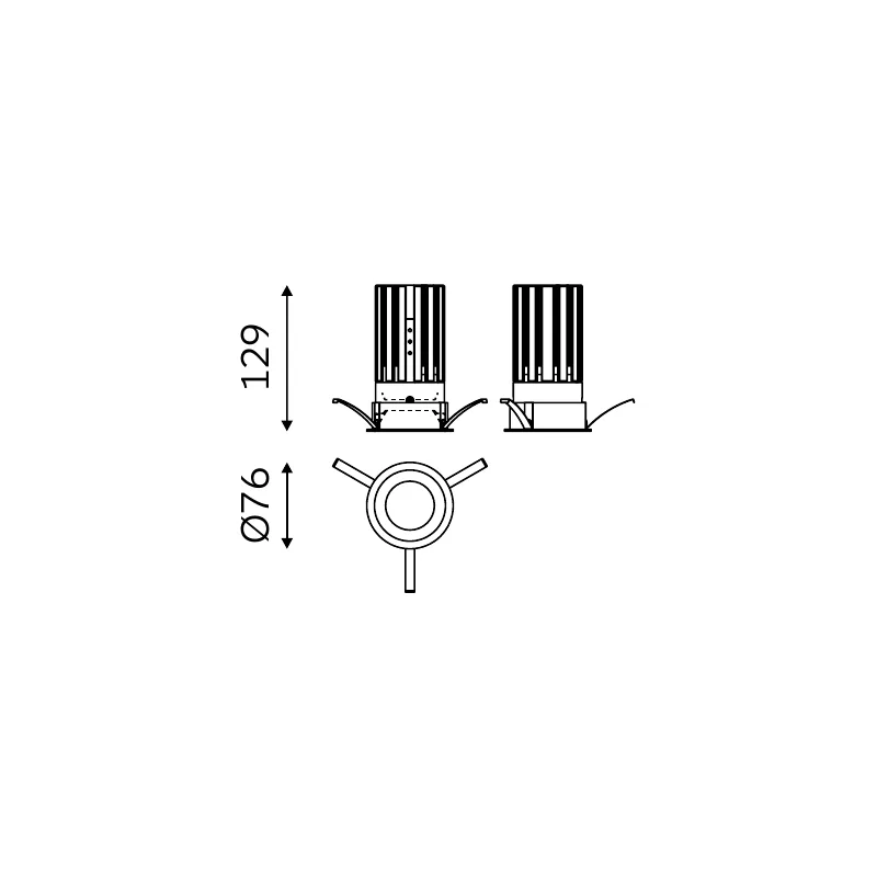 MOVA TRIM 51.07012 dimensioned technical drawing