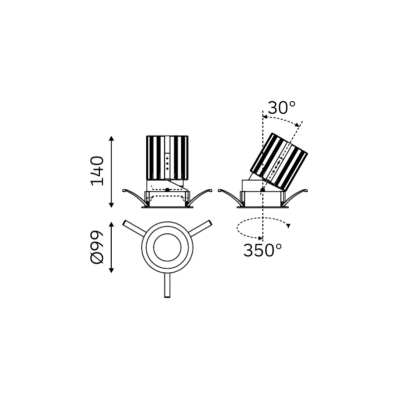 MOVA TRIM 52.09013 dimensioned technical drawing