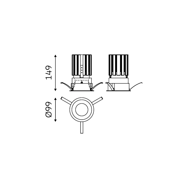 MOVA TRIM 51.09015 dimensioned technical drawing