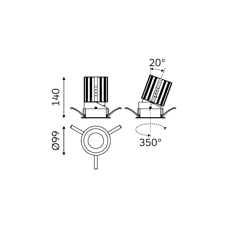 MOVA TRIM 52.09012 dimensioned technical drawing