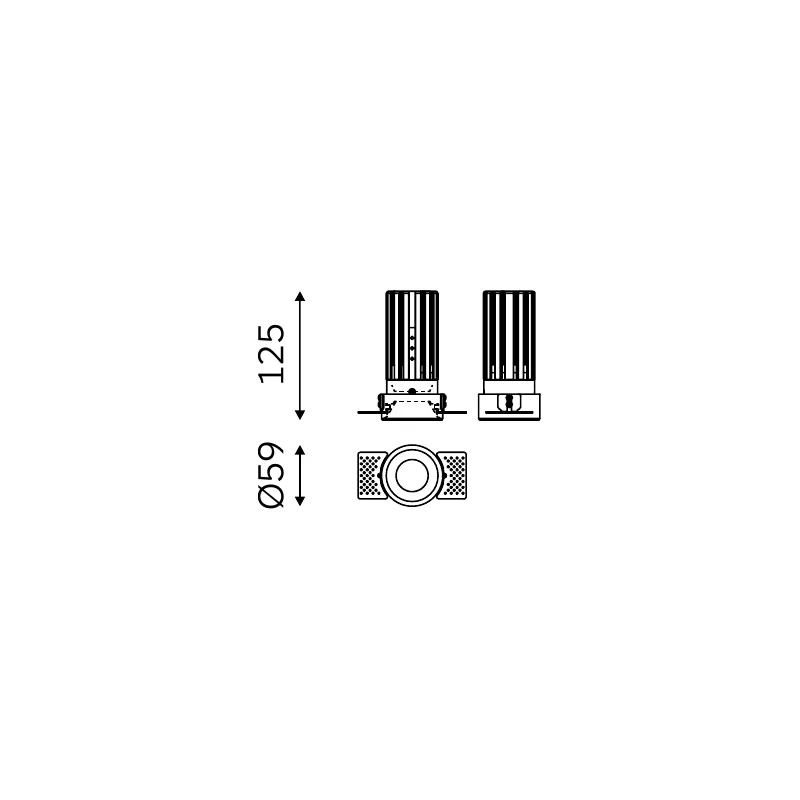MOVA WINGED TRIMLESS 60.06012 dimensioned technical drawing