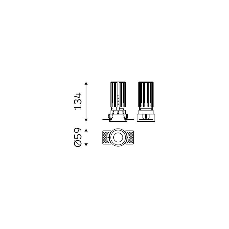 MOVA WINGED TRIMLESS 60.06013 dimensioned technical drawing