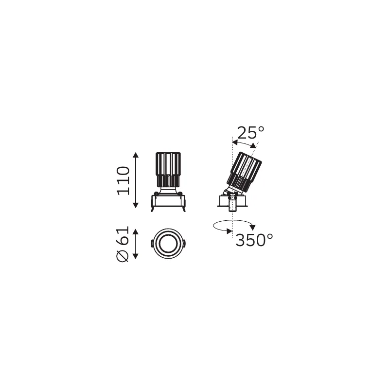 INTERO E 52.05553 dimensioned technical drawing