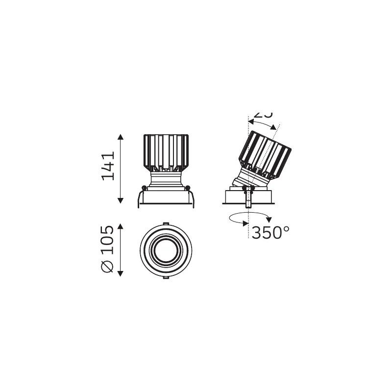 INTERO E 52.09541 dimensioned technical drawing