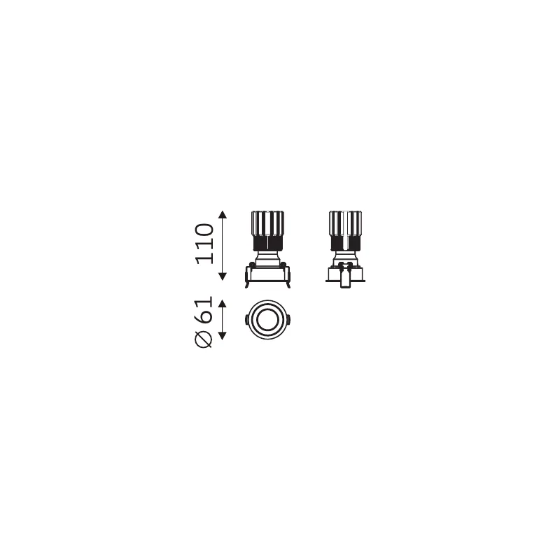 SLIM E 51.05528 dimensioned technical drawing