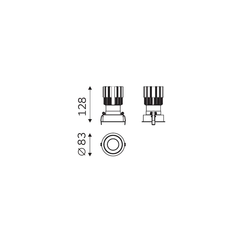 SLIM E 51.07533 dimensioned technical drawing