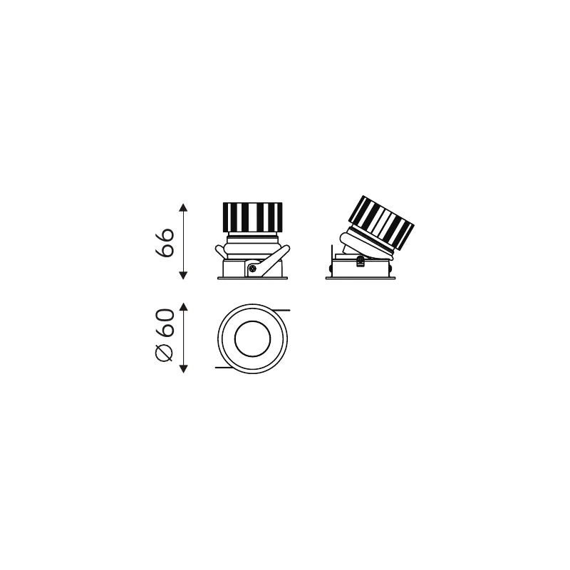 VORA 52.05558 dimensioned technical drawing