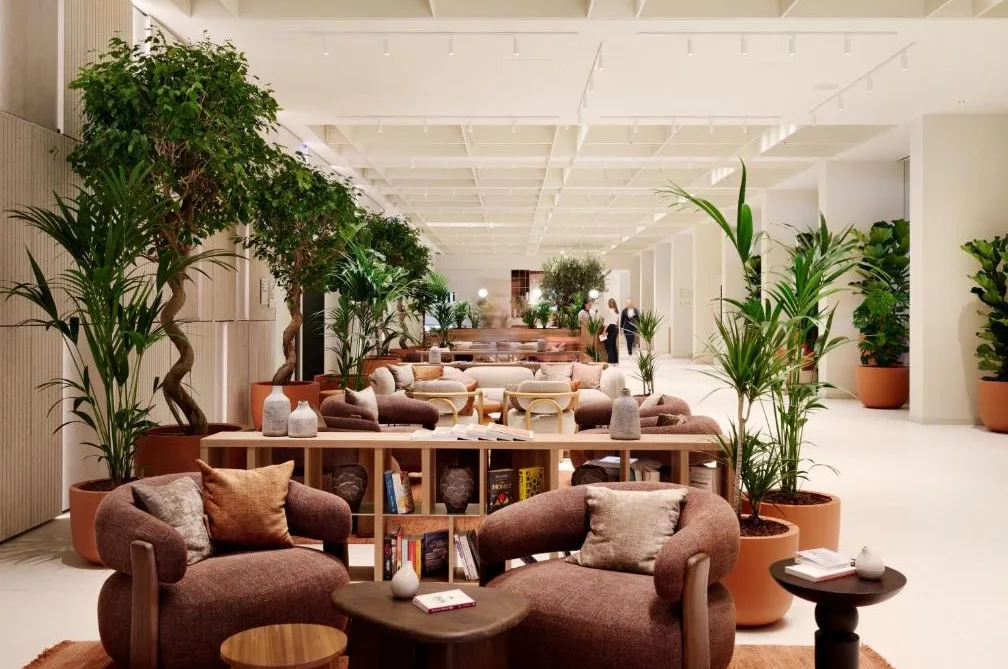 Arba Resort Valamar lounge with downlights across reception, seating and terrace transition zones
