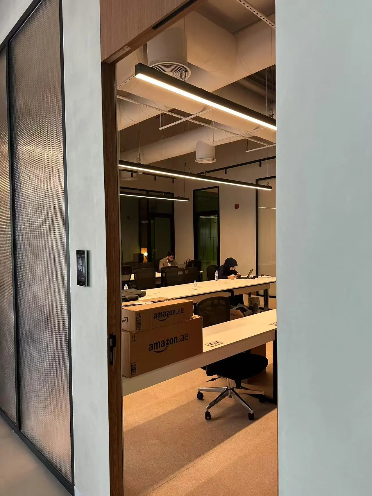 Suspended Linear Lighting in the Smart Office Workspace