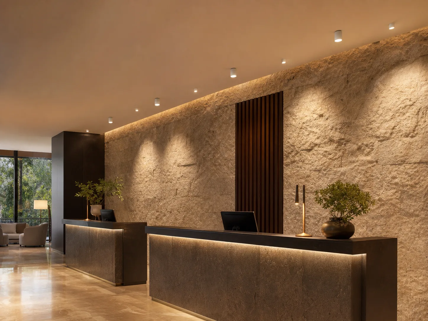 Hotel Feature Wall Lighting application