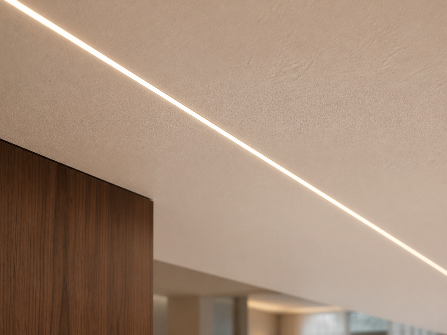 Trimless profile lighting installation detail concept