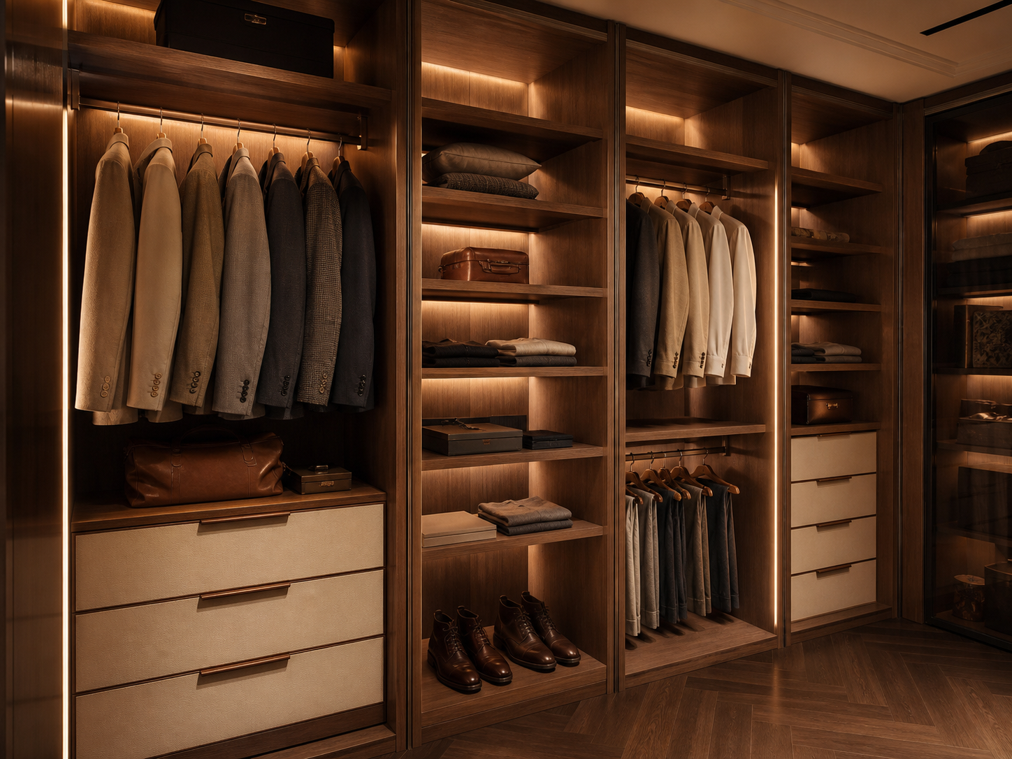 SMD LED strip wardrobe lighting application