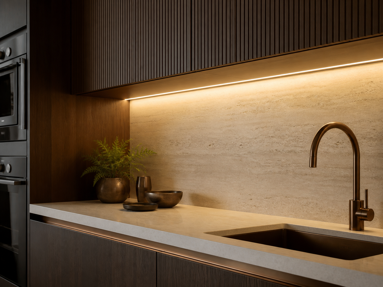 COB 8mm LED strip cabinet lighting application