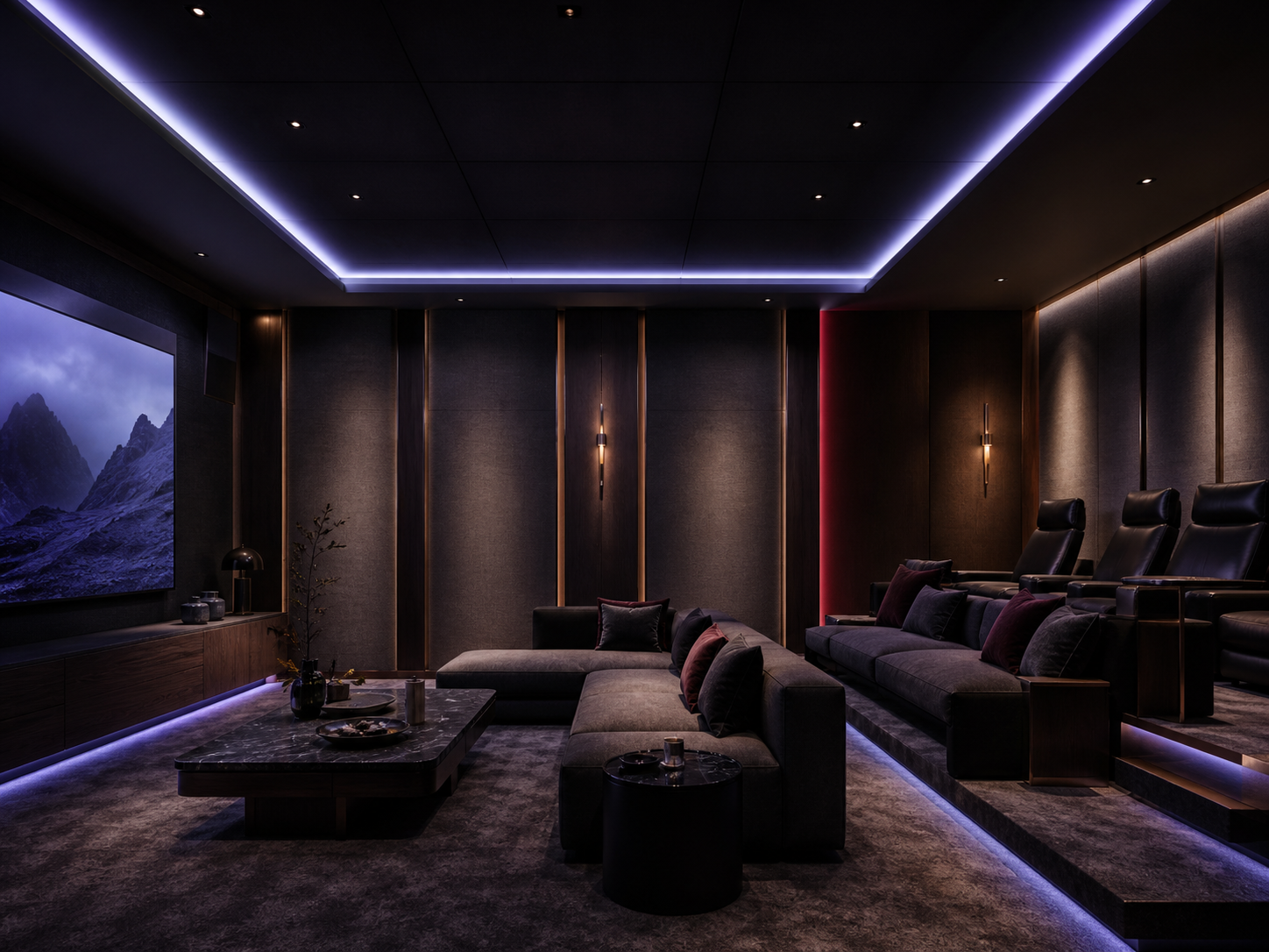 SMD multi-color LED strip entertainment room application