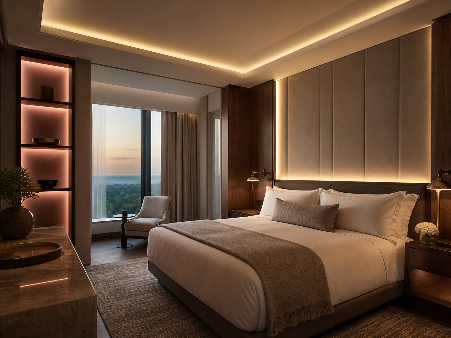 SMD multi-color LED strip hotel suite application
