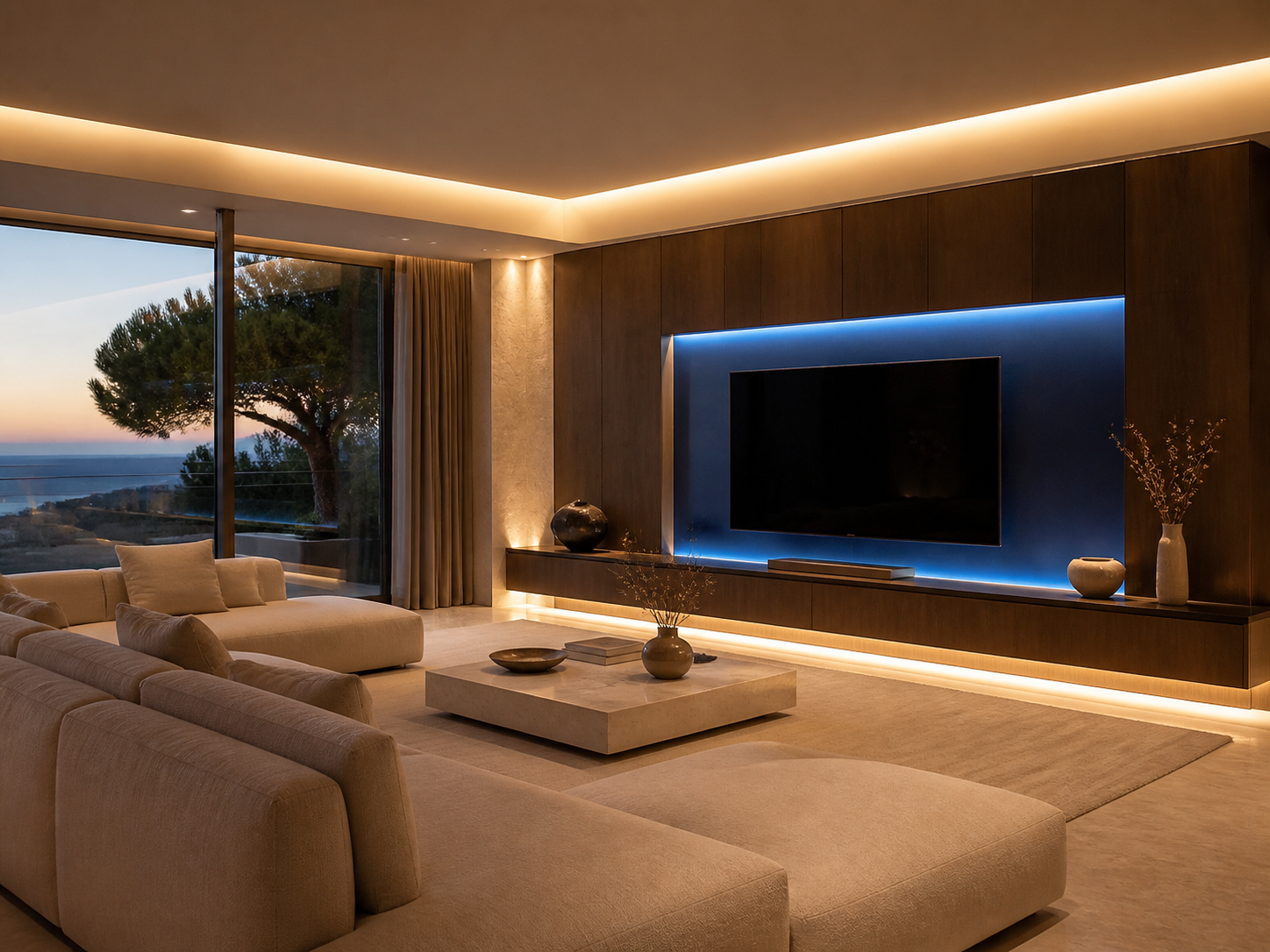 SMD multi-color LED strip luxury residential application