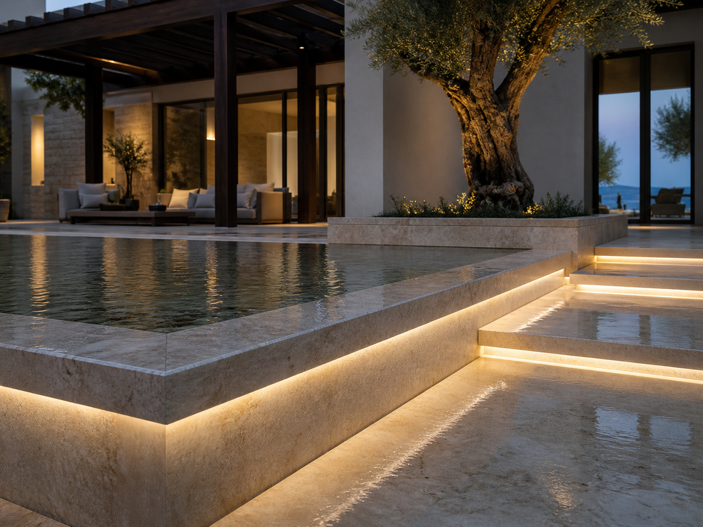 SMD IP68 LED strip outdoor installation detail project concept