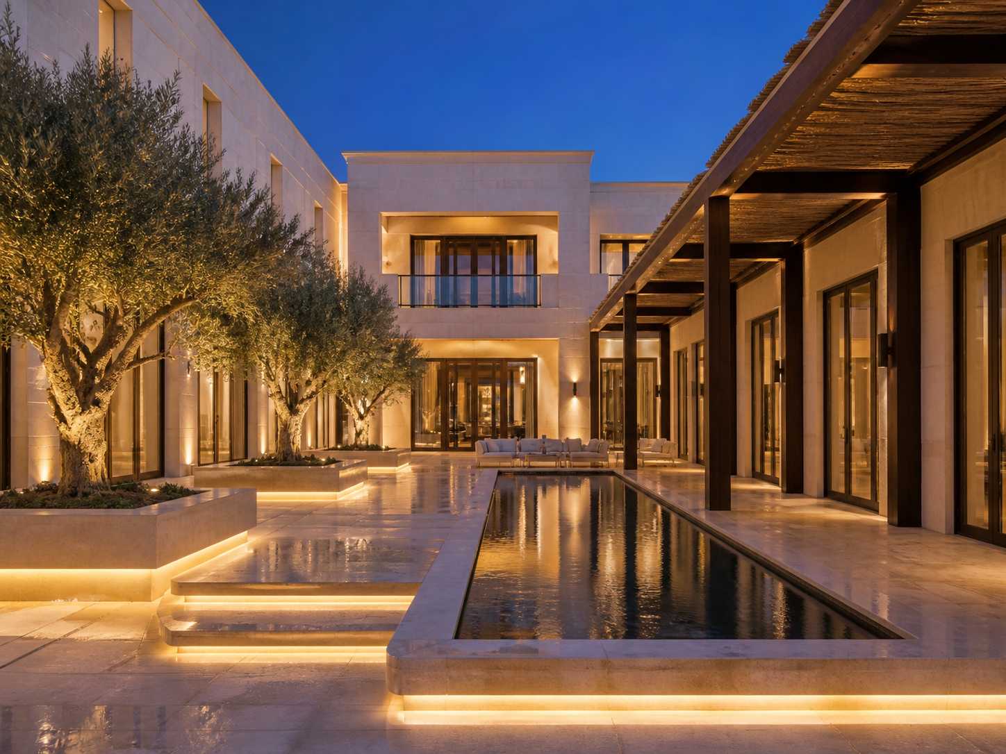 SMD IP68 LED strip outdoor resort courtyard project concept