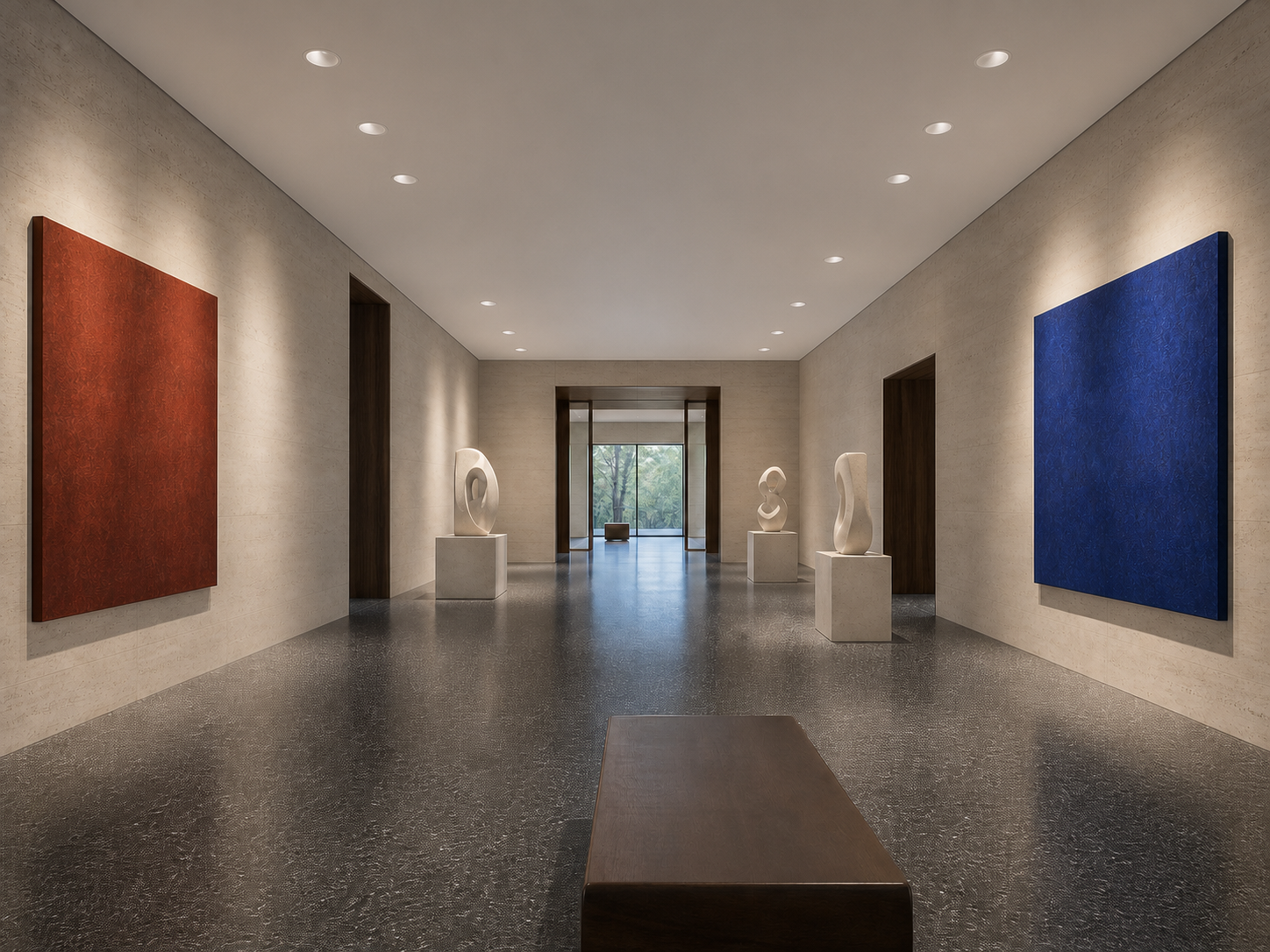 NEXA recessed downlight contemporary art museum concept reverse view