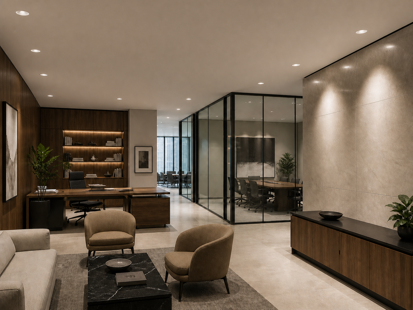 NEXA recessed downlight office lighting application