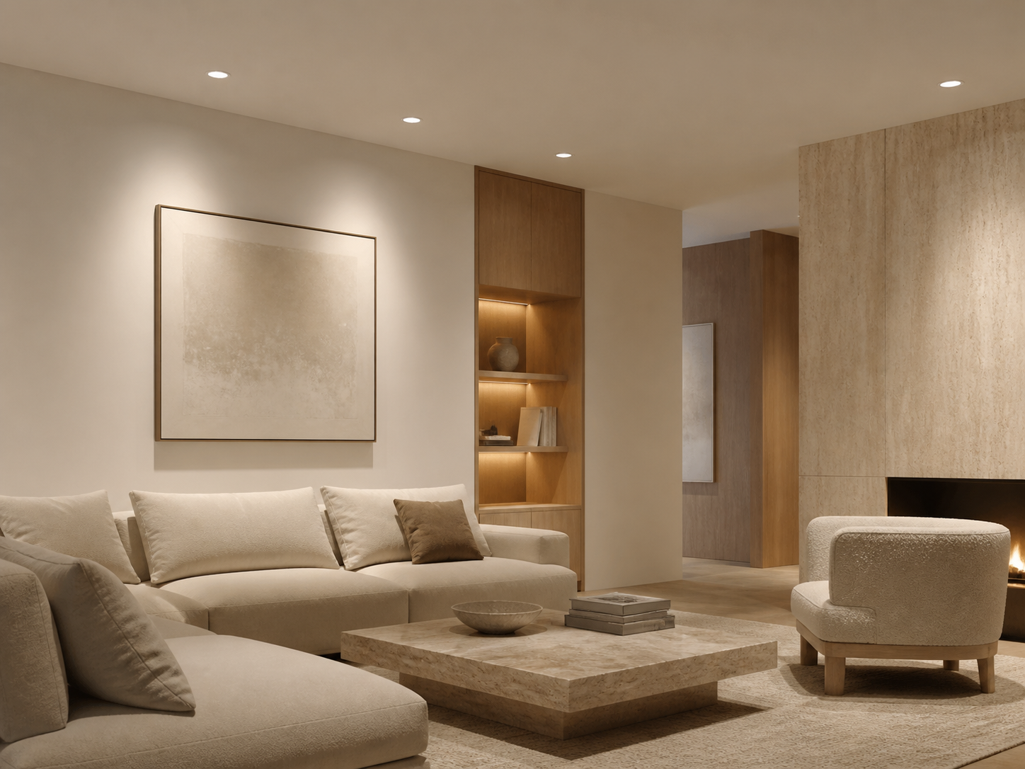 SOFT luxury residential low-glare recessed downlight application