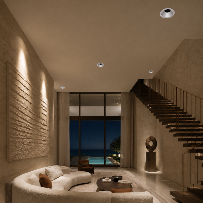 REDLINE coastal villa lighting project concept reverse view