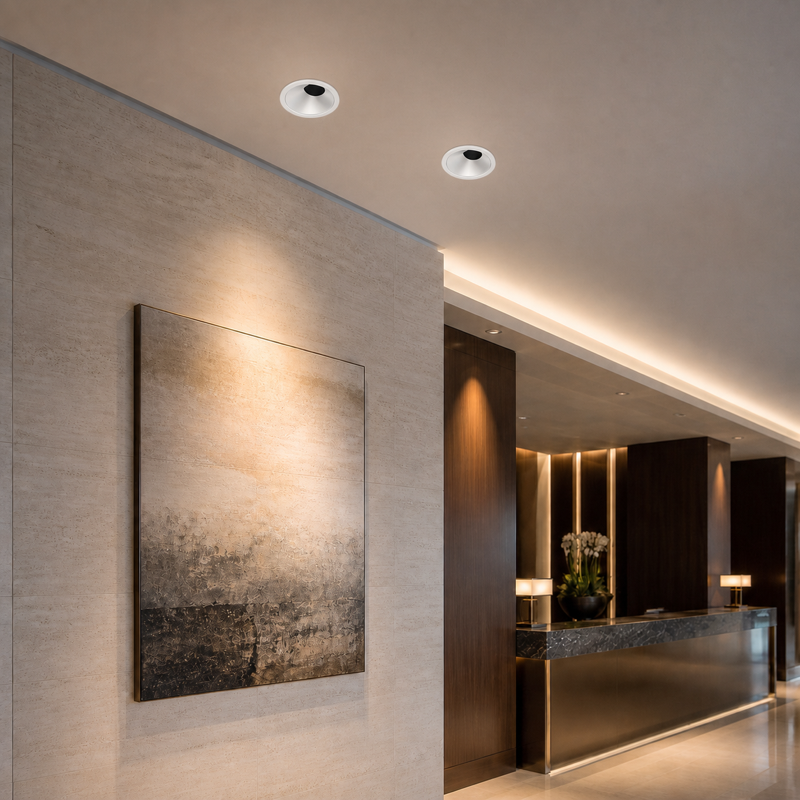 REDLINE recessed downlight luxury hotel lobby application