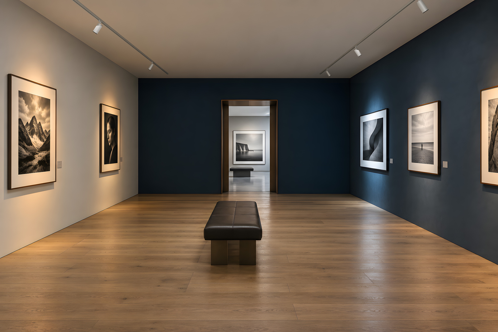 MODU modular track lighting for art gallery