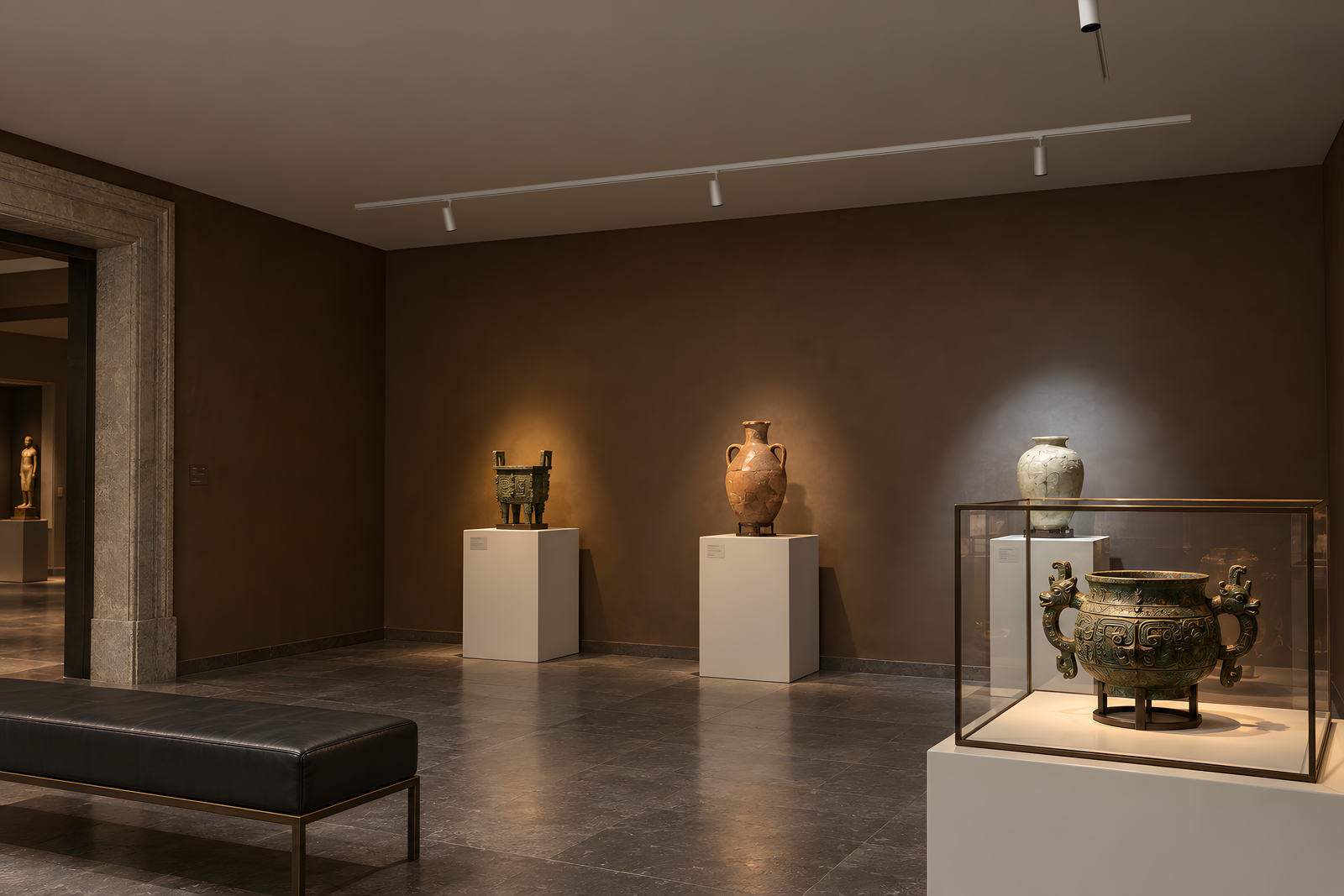 MODU modular track lighting for museum exhibits