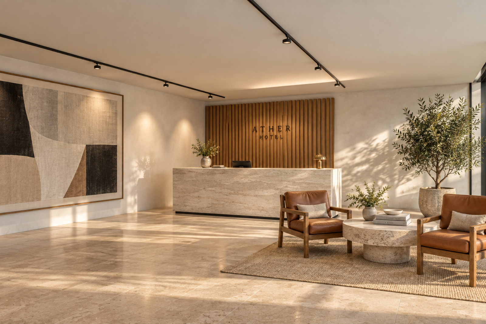 LUNO track lighting in design showroom