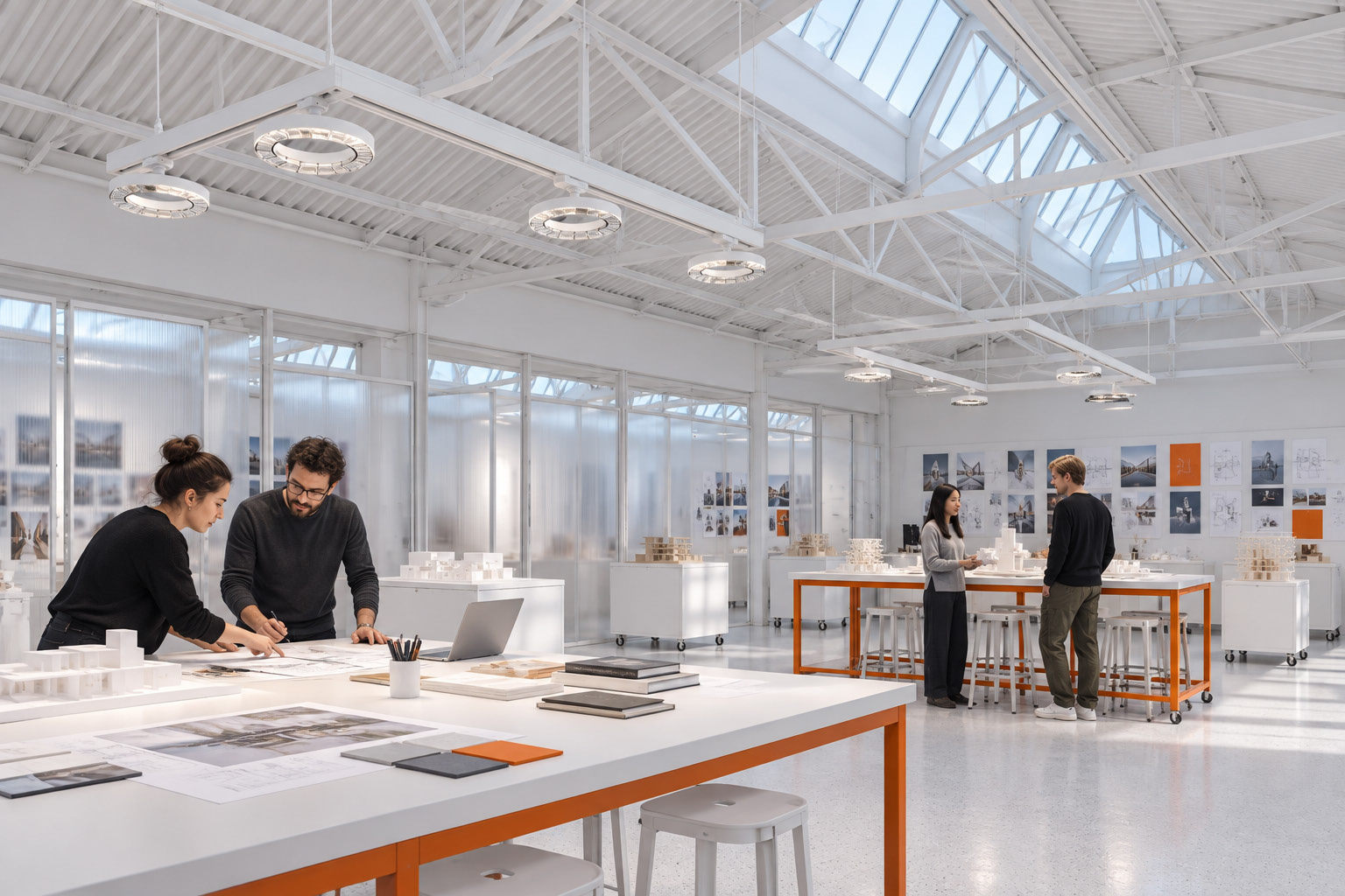HALO architectural track light in creative workspace